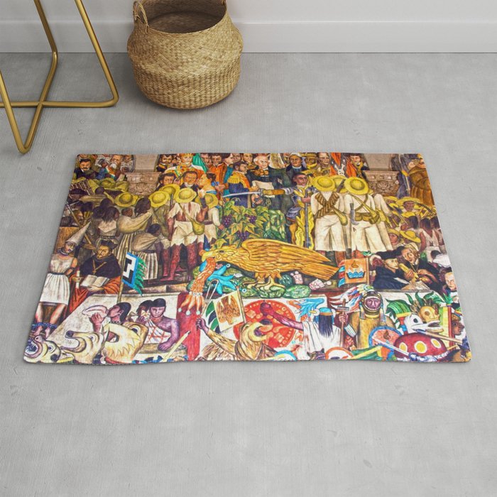 History of Mexico by Diego Rivera Rug Gallery Image 1