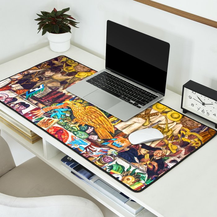 History of Mexico by Diego Rivera Desk Mat Gallery Image 2