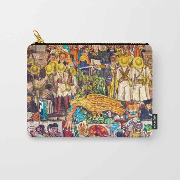 History of Mexico by Diego Rivera Carry All Pouch Gallery Image 1