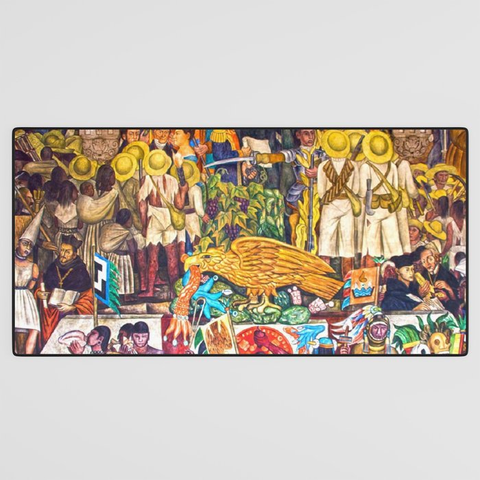 History of Mexico by Diego Rivera Desk Mat Gallery Image 3