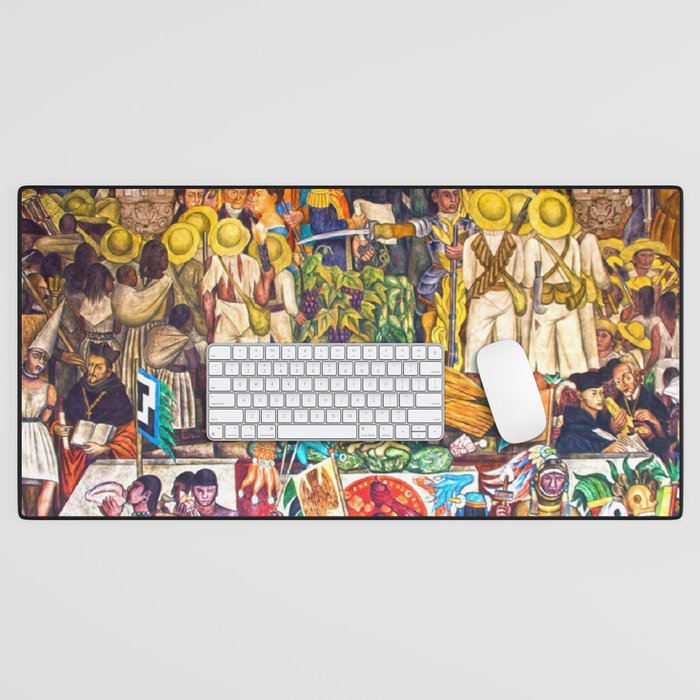 History of Mexico by Diego Rivera Desk Mat Gallery Image 1