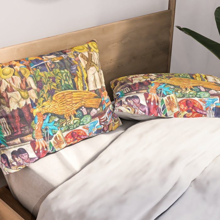 History of Mexico by Diego Rivera Pillow Sham Gallery Image 2