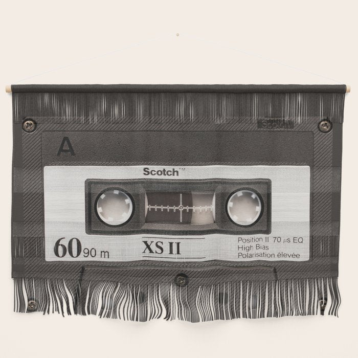 Cassette Tape Black And White #decor #society6 #buyart Wall Hanging Gallery Image 1