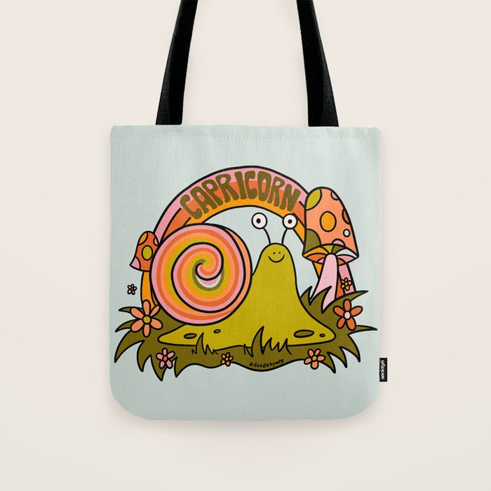 Capricorn Snail Tote Bag Gallery Image 1