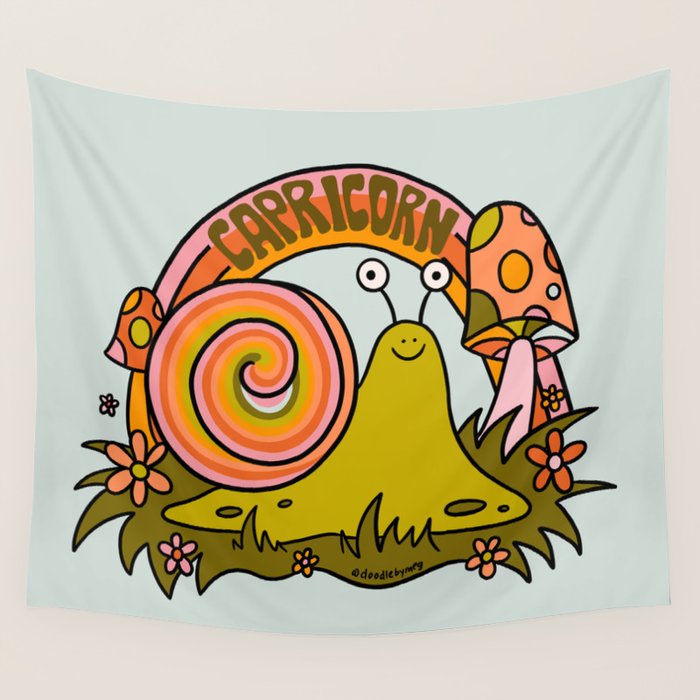 Capricorn Snail Wall Tapestry Gallery Image 1