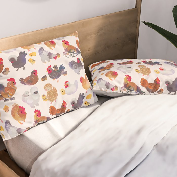 Chicken and Chick Pillow Sham Gallery Image 2