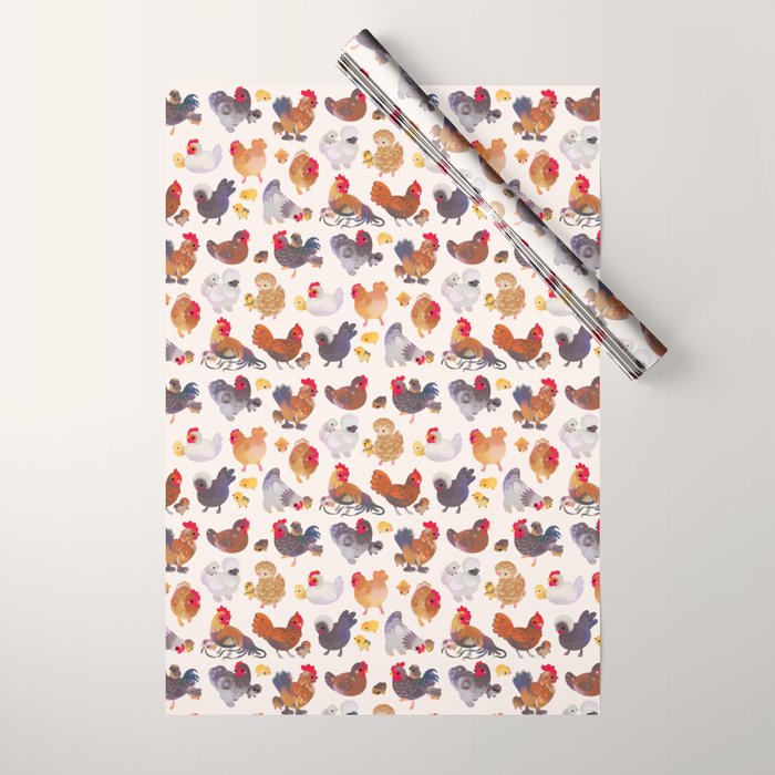 Chicken and Chick Wrapping Paper Gallery Image 1