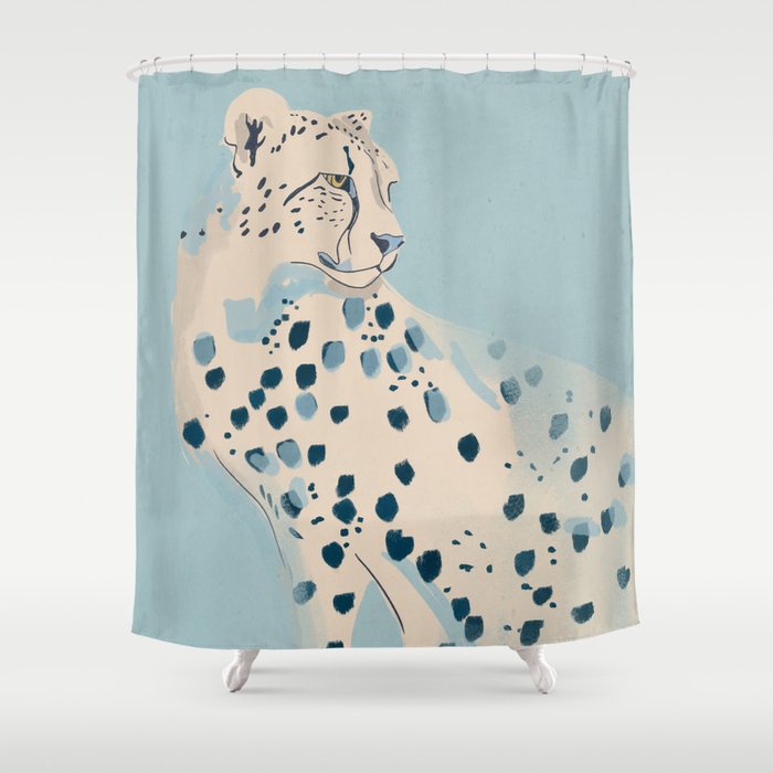Cheetah 14 Shower Curtain Gallery Image 1