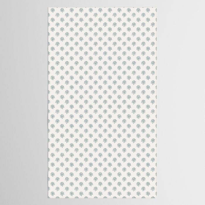 Small Distressed Block Print - Seaglass Tablecloth Gallery Image 2