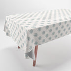 Small Distressed Block Print - Seaglass Tablecloth Gallery Image 1