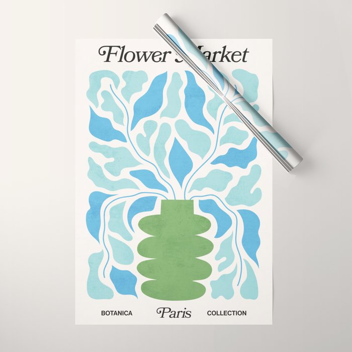Paris: Flower Market 02 | Botanica Edition Wrapping Paper Gallery Image 1