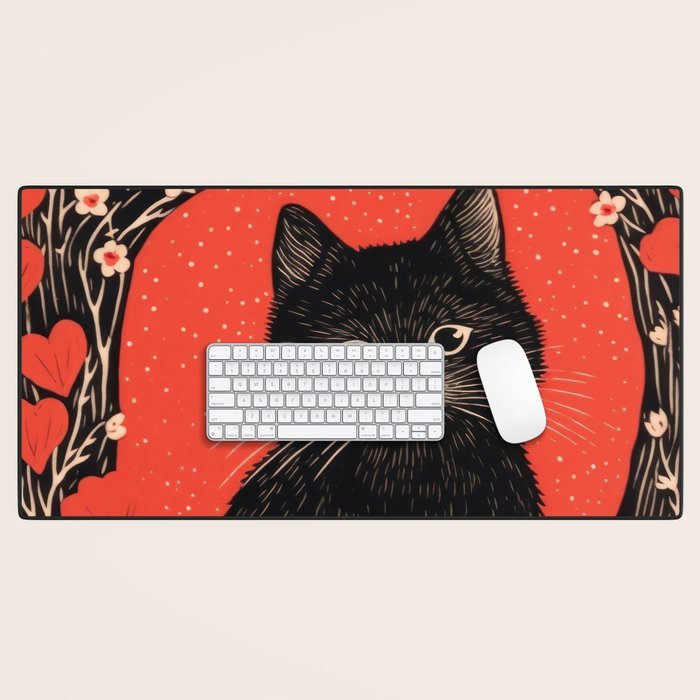 Valentines Kitty Desk Mat Gallery Image 1