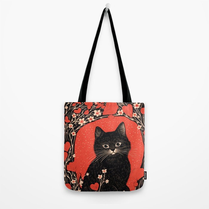 Valentines Kitty Tote Bag Gallery Image 2