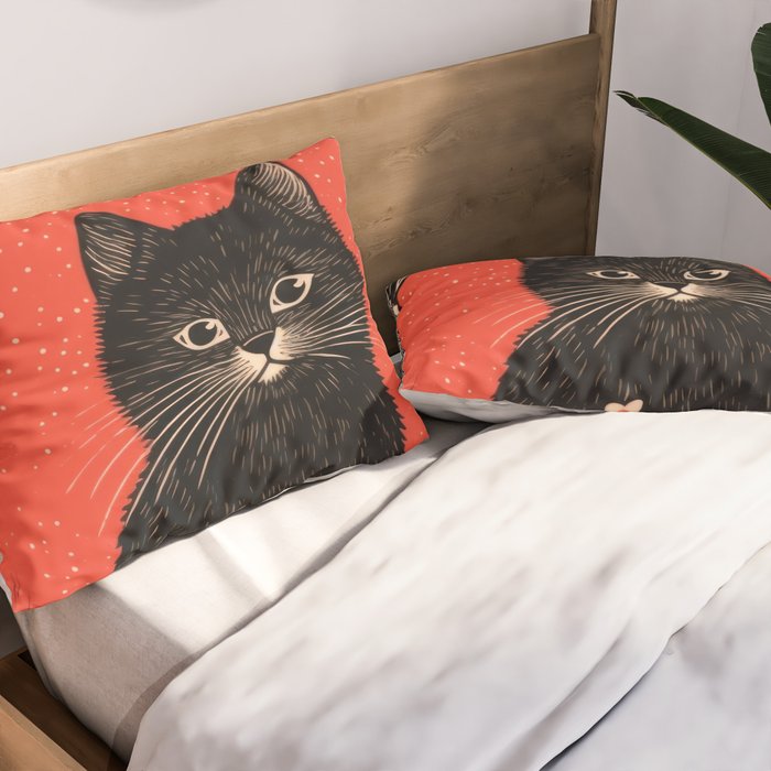Valentines Kitty Pillow Sham Gallery Image 2