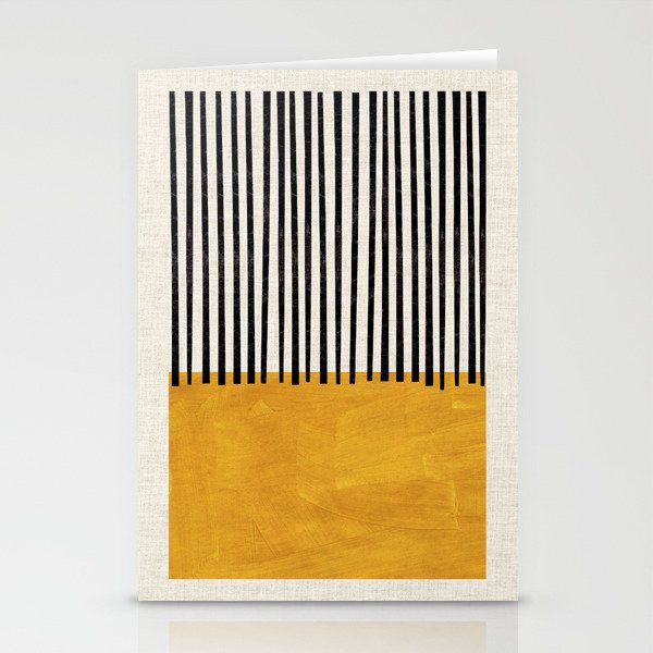 Sunshine Color Field Rothko Inspired Abstract Mid Century Modern Geometric Pattern Stationery Card Gallery Image 2