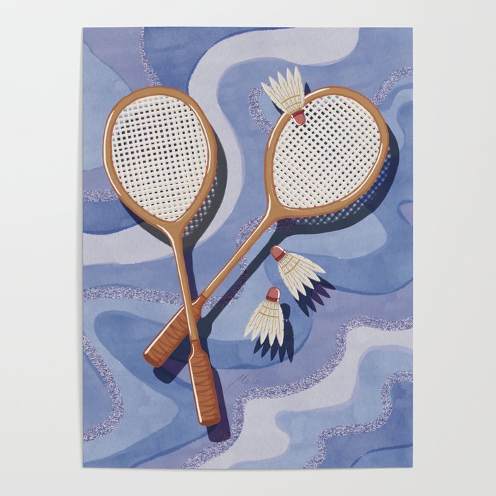 Badminton Retro Swirls Poster Gallery Image 4