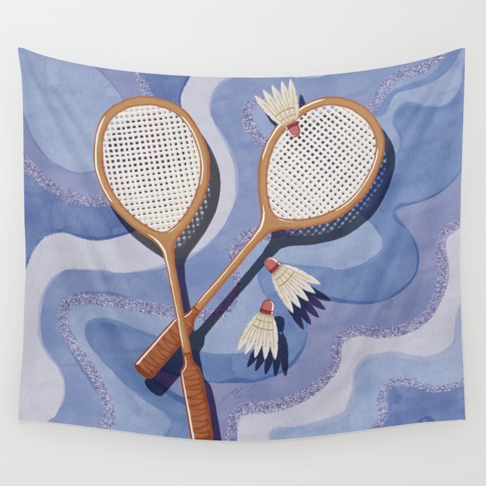 Badminton Retro Swirls Wall Tapestry Gallery Image 4
