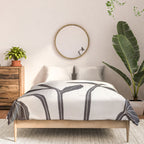 Floral Serenity / Lino Print Comforter Gallery Image 3