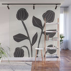 Floral Serenity / Lino Print Wall Mural Gallery Image 1