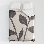 Floral Serenity / Lino Print Duvet Cover Gallery Image 6