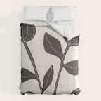 Floral Serenity / Lino Print Comforter Gallery Image 6