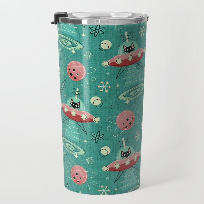 Atomic Cats in Space - ©studioxtine Travel Mug Gallery Image 3
