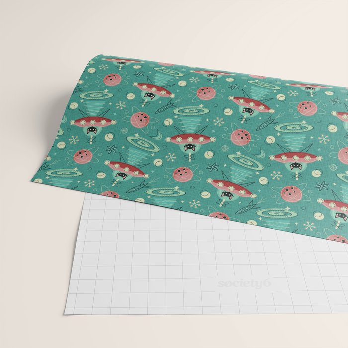 Atomic Cats in Space - ©studioxtine Wrapping Paper Gallery Image 2