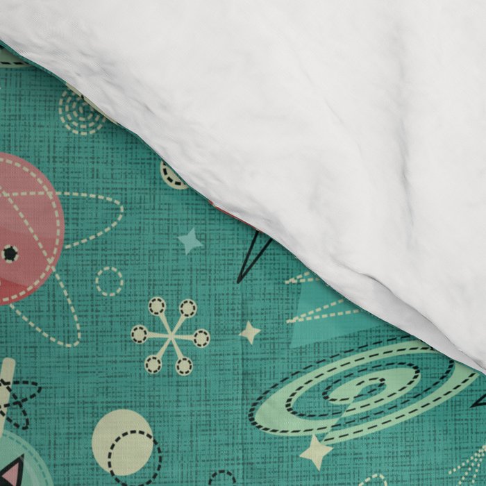 Atomic Cats in Space - ©studioxtine Comforter Gallery Image 4