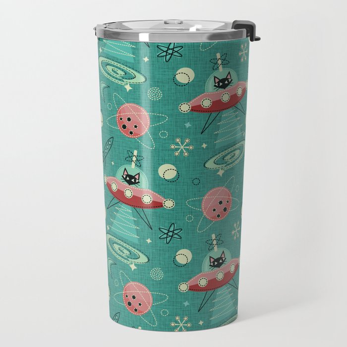 Atomic Cats in Space - ©studioxtine Travel Mug Gallery Image 2