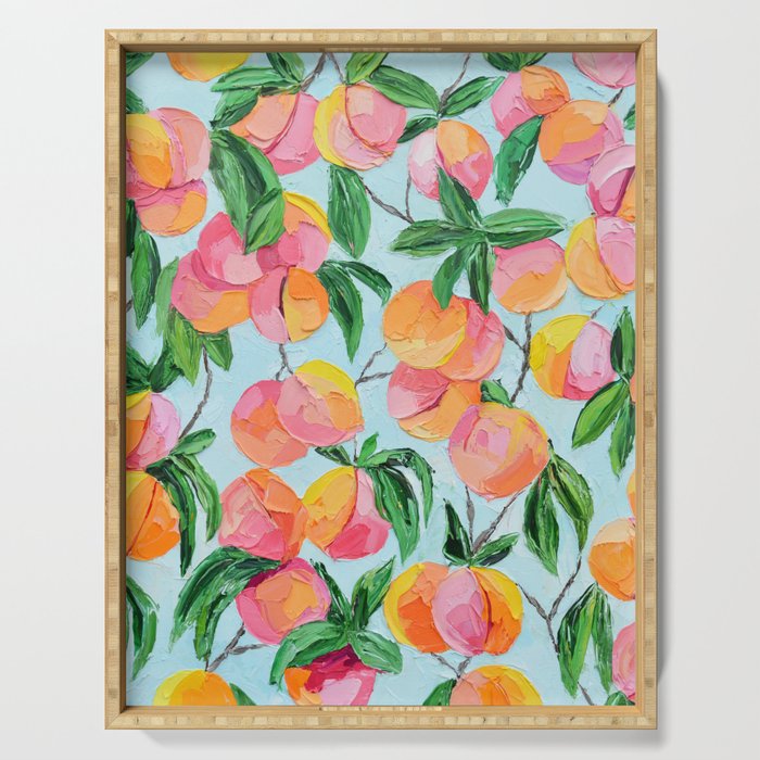 Peach Garden Serving Tray Gallery Image 1