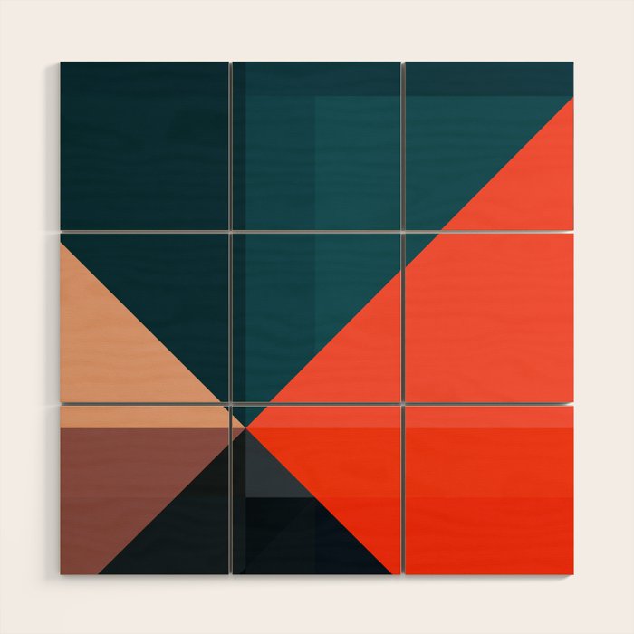 Geometric 1713 Wood Wall Art Gallery Image 1