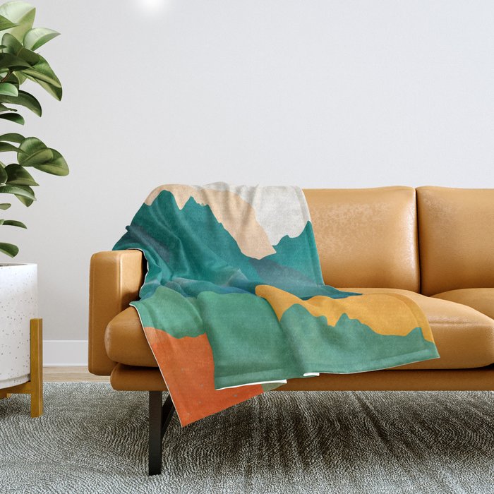 Abstract Mountains I Throw Blanket Gallery Image 1