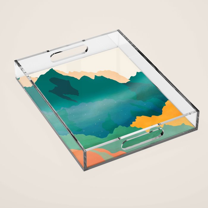 Abstract Mountains I Acrylic Tray Gallery Image 1