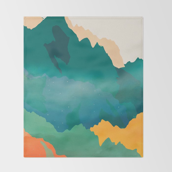 Abstract Mountains I Throw Blanket Gallery Image 2