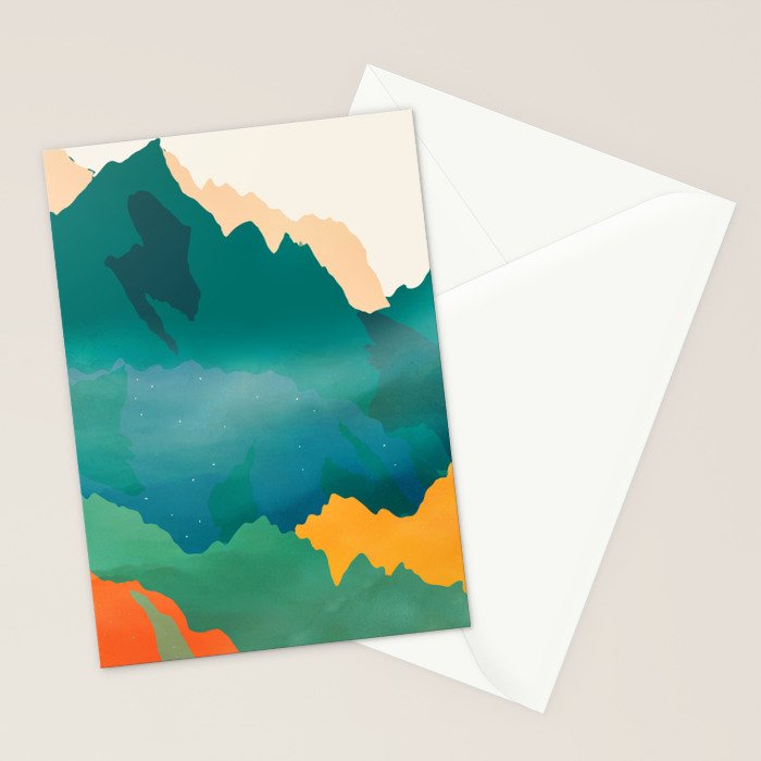 Abstract Mountains I Stationery Card Gallery Image 2