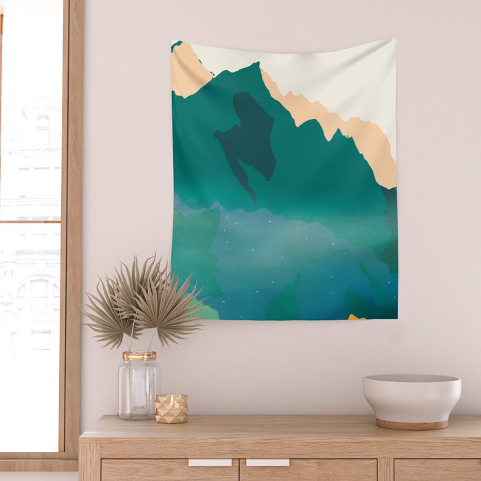Abstract Mountains I Wall Tapestry Gallery Image 2