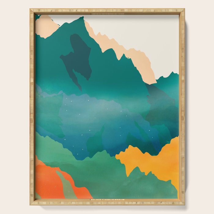 Abstract Mountains I Serving Tray Gallery Image 1