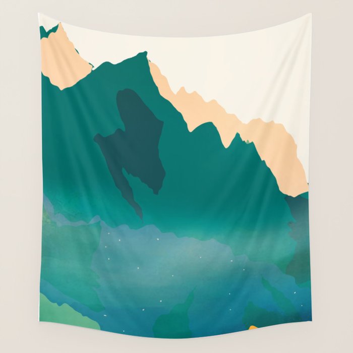 Abstract Mountains I Wall Tapestry Gallery Image 1