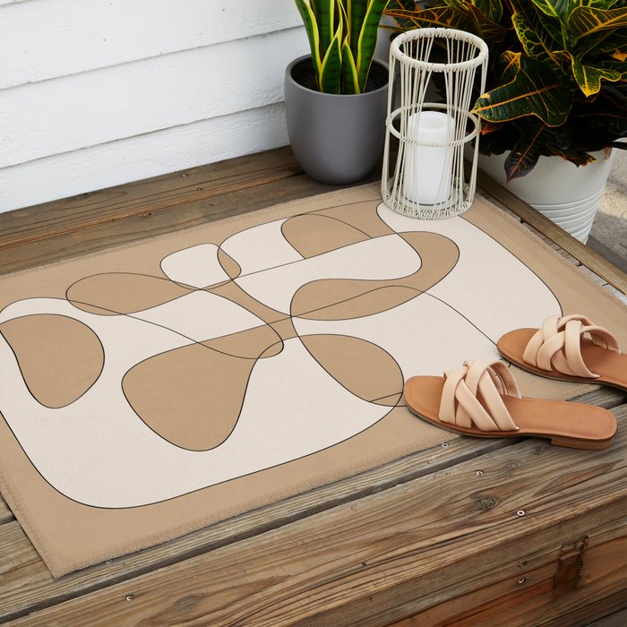 Abstract line art 25 Outdoor Rug Gallery Image 2