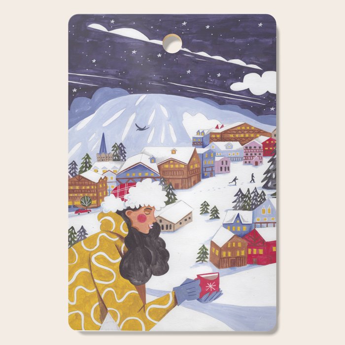 Modern woman in the Alps Cutting Board Gallery Image 1