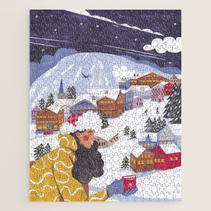 Modern woman in the Alps Jigsaw Puzzle Gallery Image 1