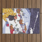 Modern woman in the Alps Outdoor Rug Gallery Image 1
