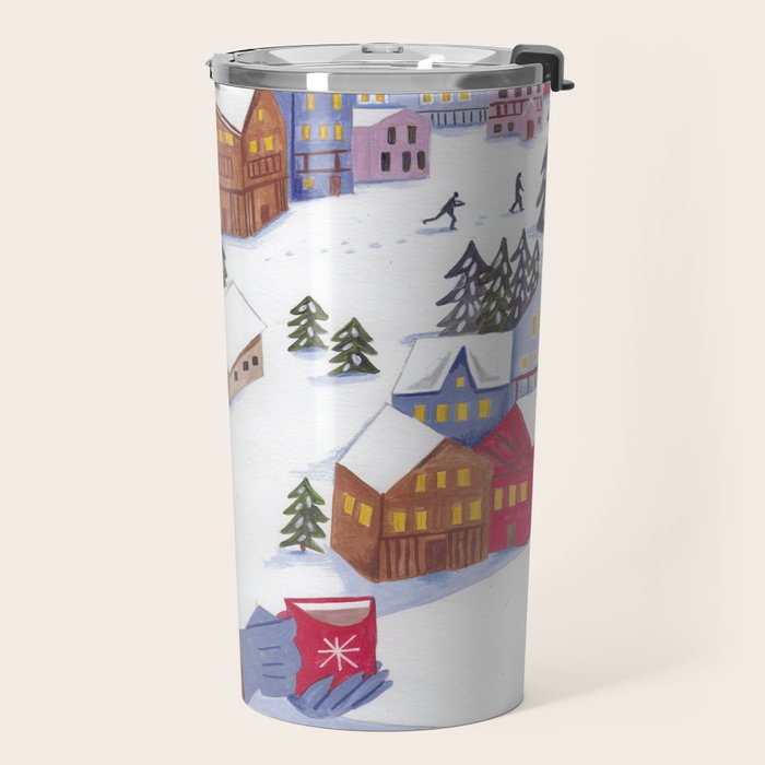 Modern woman in the Alps Travel Mug Gallery Image 2