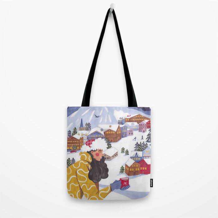 Modern woman in the Alps Tote Bag Gallery Image 2