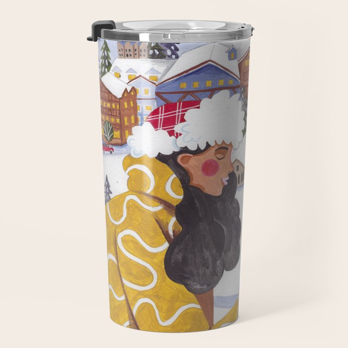 Modern woman in the Alps Travel Mug Gallery Image 3