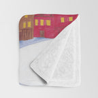 Modern woman in the Alps Throw Blanket Gallery Image 3