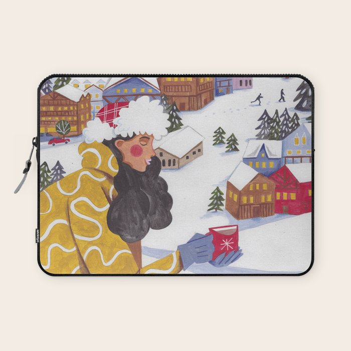 Modern woman in the Alps Laptop Sleeve Gallery Image 1