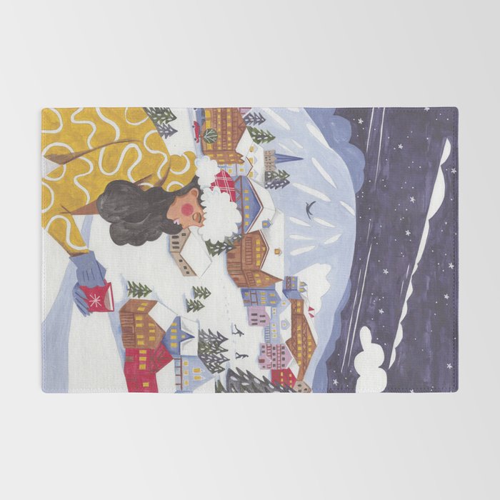 Modern woman in the Alps Rug Gallery Image 2