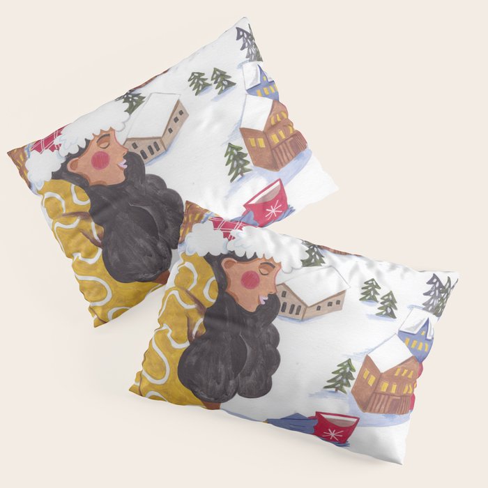 Modern woman in the Alps Pillow Sham Gallery Image 3