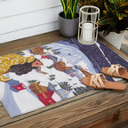 Modern woman in the Alps Outdoor Rug Gallery Image 2